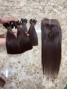 Cheveux humains vietnamiens très demandés, 100% cheveux vierges humains, trame pour salon et distributeur - Product Image 3