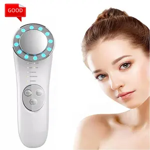 Wrinkle Remover Face Massage Face Lifting Beauty Device with EMS Ion Photon Function Hot/Cool Treatment