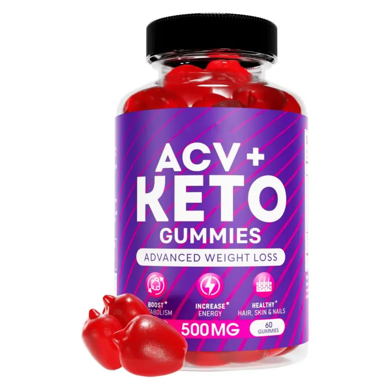 Cummies معد لدعم فقدان الوزن ACV Gummies مع نباتي ، خالي من الغلوتين وفيتامين B12