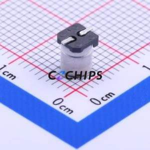 Condensateur électrolytique en aluminium SMD EEE1CA100SR, SMD, D4xL5.4mm 10uF 20% 16V 28mA-120Hz - Product Image 2