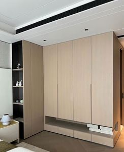 Muebles de dormitorio de tamaño personalizado más vendidos, armario portátil de diseño moderno con puerta de madera maciza, características ajustables para uso doméstico - Product Image 1
