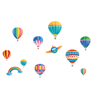 Cartone animato carino impermeabile PVC adesivo da parete palloncini rimovibili bambino vivaio decalcomanie per la decorazione della casa dei bambini - Product Image 4