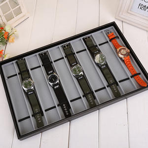 प्रदर्शनी आवश्यक मानक 8 10 गर्ड वेलवेट वॉच स्ट्रैप बैंड उपहार बॉक्स डिस्प्ले ट्रे ऑर्गनाइज़र - Product Image 4