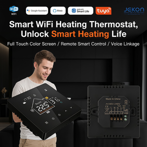 Termostato de Calefacción por Suelo Radiante Eléctrico K7 Tuya WiFi con Pantalla Táctil a Color, 16A 3200W, con Cable Sensor de 3 Metros, Control por Voz con Alexa y <span class=keywords><strong>Google</strong></span> - Product Image 4
