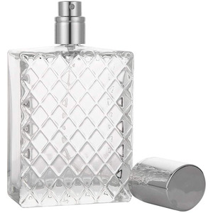 Transparent Square 100ml <b>Empty</b> Fine Mist Cosmetic Glass <b>Perfume</b> Atomizer <b>Bottles</b> - Product Image 4