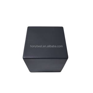 <span class=keywords><strong>Cube</strong></span> en bois de noyer gris foncé Blocs QR Code Restaurant Table Menu <span class=keywords><strong>Cube</strong></span> QR Menu Stand Porte-étiquette en bois NFC pour Restaurant - Product Image 1