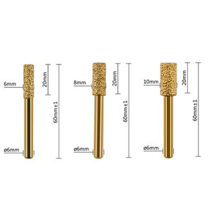 20 pezzi di alta qualità testa di macinazione diamante bava bit di lucidatura intaglio strumenti di macinazione per gioielli e vetro con gambo da 6mm - Product Image 5