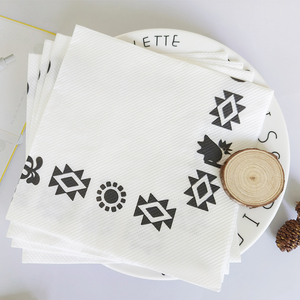 Thương Mại Tùy Chỉnh 2-Ply Trinh Gỗ Bột Giấy Mô Khăn Ăn 33x33cm Gấp Phong Cách Dùng Một Lần Kỹ Thuật Số In Túi Giấy Nhà Hàng - Product Image 2