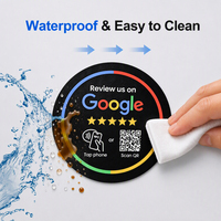 Autocollant de table NFC en PVC |   Plaque NFC Google Review Ronde en Acrylique Étanche et Programmable de 10 cm, 13,56 MHz – Prête à l'Expédition – Offre Spéciale