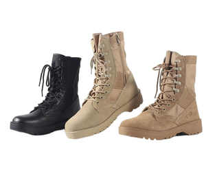 Bottes de chasse en cuir de vachette Panama HPB1009, en daim noir, avec fermeture éclair latérale et trous de ventilation - Product Image 4