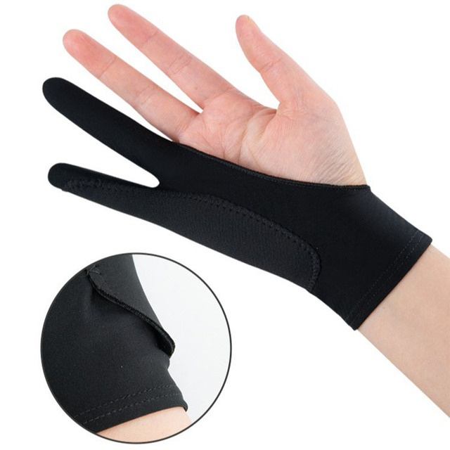 Meihui Artist Drawing Glove Daily Sketching Graphics Drawing Palm Rejection Sketching Glove With Two Fingers Plain Style