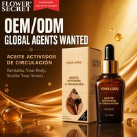 Huile de massage activateur de circulation Flower Secret 30ml Vitamine E Squalane Coenzyme Q10 - Pour tous types de peau - Agence mondiale OEM/ODM