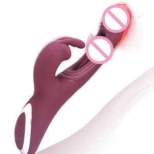 Masseur féminin vibrant pour stimulation clitoridienne, outil d'orgasme, avec fonctions de tapotement, de poussée et de léchage, vibromasseur lapin, jouet sexuel pour adultes - Product Image 3