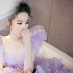 Liu Yifei Inspired Purple Tulle Cake Dress Sweetheart Neckline Ball Gown For Birthday Party Performance Banquet - Product Image 2