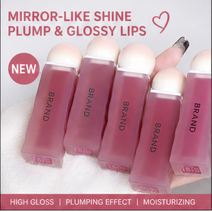 Gloss à lèvres effet miroir, repulpeur, velours aqueux, brillance miroir, longue tenue, aspect naturel, logo personnalisé - Product Image 6