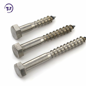 Stainless Steel Ss304 Full Thread Hex Head Self Tapping Lag <strong>Wood</strong> <strong>Screw</strong> of Standard Din571 - Product Image 5