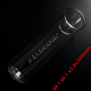 หลอดทดลองเทียนจิง 50x180 มม. แก้วใส สำหรับใช้ในห้องปฏิบัติการ - Product Image 1