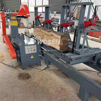 Scie à table verticale à double lame pour bois rond, bois carré, bois de construction, scie à table coulissante, machine à découper le MDF