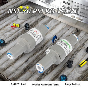Vanne de réduction de pression manuelle pour osmose inverse, 70 PSI, régulateur de filtre à eau en plastique pour cuisine domestique - Product Image 2