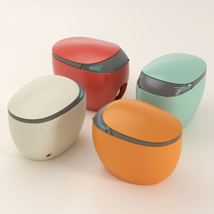 WC intelligent de haute qualité au design coloré, à poser au sol, avec double chasse automatique, siège chauffant, siphon en S, en céramique - Product Image 2