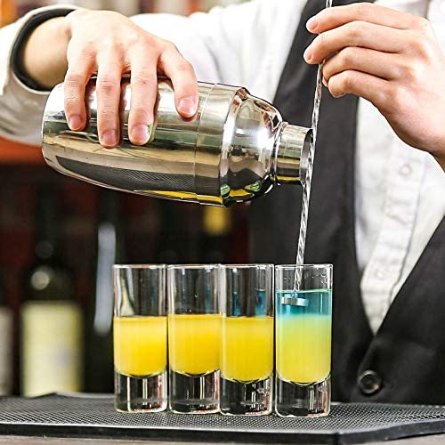 Clear Heavy Base Shot Glasses 12 Pack, 2 oz Tall Glass Set for Whiskey Vodka glass