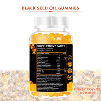 Gummies d'huile de cumin noir à marque privée OEM, supplément de santé antioxydant avec sureau et curcuma pour l'immunité, la peau, les cheveux et les articulations