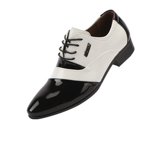 รองเท้าบูทหนังสำหรับผู้ชาย, รองเท้าหนังแต่งตัว38-44 PU EVA สีดำรองเท้าผู้ชาย Oxford - Product Image 4