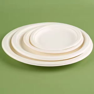 100% Écologique Biodégradable Robuste Jetable Canne À Sucre Bagasse Pâte À Papier Assiette Compostable Gratuit pour La Fête À La Maison - Product Image 5
