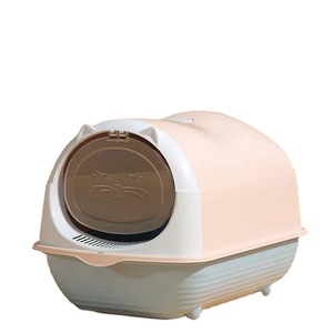 Caja de arena para mascotas, con tapa abatible, completamente cerrada, suministros para gatos, logotipo personalizable, venta al por mayor, muestras disponibles, a prueba de olores. - Product Image 5