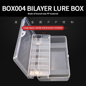 Box004 21*10.5*4.2cm hai tầng bay câu cá thu hút Hộp nhựa lưu trữ trường hợp thu hút muỗng Móc Mồi giải quyết kết nối hộp lưu trữ - Product Image 3