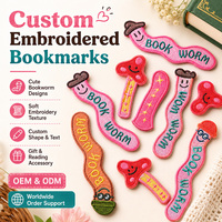 Cadeau promotionnel coloré beurre bâton fleur nom personnalisé texte Logo votre conception brodé signet Patch pour accessoire de lecture