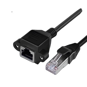 Câble USB Cat 5e mâle-mâle à montage sur panneau avec vis pour caméra et ordinateur (gaine en PVC) - Product Image 1