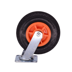 200mm Heavy Duty Rubber <strong>Industrial</strong> Trolley Fixed Caster Wheel - Product Image 2