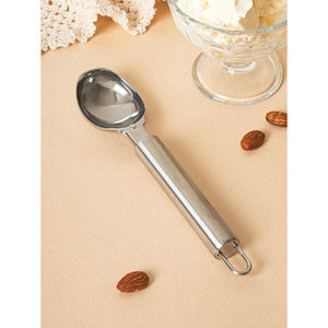 Cuillère à crème glacée écologique en acier inoxydable Outil en métal sain pour la maison Cuillère en forme de fruits personnalisable avec logo - Product Image 1