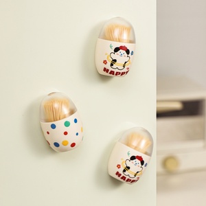 <b>Party</b> Cute Cartoon Toothpick <b>Box</b> Plastic Toothpick Dispenser Holders Magnetic Toothpick Holder Storage Case - Product Image 5