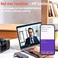 Écouteurs sans fil OWS avec traduction linguistique IA, écouteurs avec 144 langues, traducteur en temps réel, écouteurs pour les affaires
