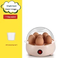 Cuiseur à oeufs Anti-Dry Burn Mini Egg Boiler Home Breakfast Appliance with Power-Off Steamer Plastic Cookware