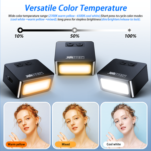 MEDALight RL04 Mini Lumière d'appoint <span class=keywords><strong>LED</strong></span> portable en alliage d'aluminium, température de couleur 2800-6500K, extension pour <span class=keywords><strong>Action</strong></span> 5 Pro/4/Pocket 3 - Product Image 6