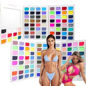 Bikini pakaian renang tanpa kelim 82% nilon 18% spandeks melar dan antilembap bebas potongan kain triko polos - Product Image 4