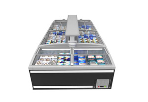 Siêu thị bán đảo Tủ đông mở cửa loại làm mát không khí hiển thị Ice Cream cửa hàng uống nhà hàng thiết bị làm lạnh - Product Image 3