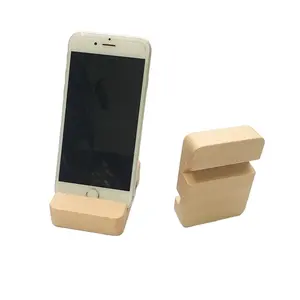 Draagbare Houten Smartphone Houder Desktop Mobiele Telefoon Stand Lichtgewicht Slim Hout Mobiele Telefoon Houder Tafel Hout