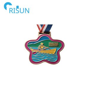 Vente en gros de médailles d'aviron de yacht de sport en métal personnalisées logo personnalisé fiesta <span class=keywords><strong>miraculous</strong></span> canotage médailles médaillon médaillon longe - Product Image 2