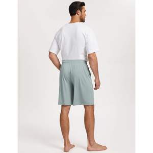 <b>Mens</b> <b>Sleep</b> <b>Shorts</b> Bamboo Viscose Soft Comfy Pajama Bottoms 100% Cotton Knitted Modal Sleepwear <b>Short</b> Pajamas <b>Mens</b> - Product Image 2