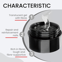 Gel professionnel fortifiant pour ongles, fibres transparentes UV, réparation d'ongles cassés et fins, DIY