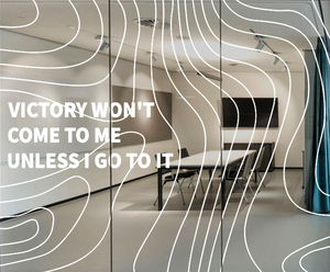 Pellicola trasparente in vetro per animali domestici con stampa UV creativa ispiratrice per ufficio Design Design moderno in stile ufficio - Product Image 5