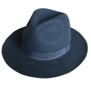 Новая Черная Мужская 100% австралийская шерстяная фетровая шляпа джентльмена borsalino trilby мужские шляпы Роскошная фетровая шляпа