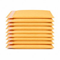 Enveloppes en papier kraft auto-adhésives jaunes rembourrées à bulles, résistantes à l'eau et anti-perforation, pour l'expédition de cosmétiques, certifiées SGS CE
