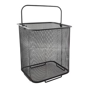 Secchio Quadrato in <span class=keywords><strong>Plastica</strong></span> Nera Resistente da 17L con Coperchio, Cestello in Rete Metallica e Set di Paletta in <span class=keywords><strong>Plastica</strong></span> per Stoccaggio e Pulizia - Product Image 5