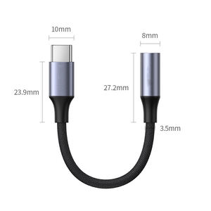 Nouvel arrivage Adaptateur auxiliaire USB Type C vers 3.5mm <span class=keywords><strong>Jack</strong></span> Type-c Câble audio Convertisseur de câble pour écouteurs pour Samsung <span class=keywords><strong>Galaxy</strong></span> S22 <span class=keywords><strong>S21</strong></span> Huawei - Product Image 5