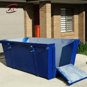 New Large Mobile Steel Waste Garbage Container <strong>Dumpster</strong> Skip Bin <strong>Trailer</strong> for Efficient Waste Treatment - Product Image 1